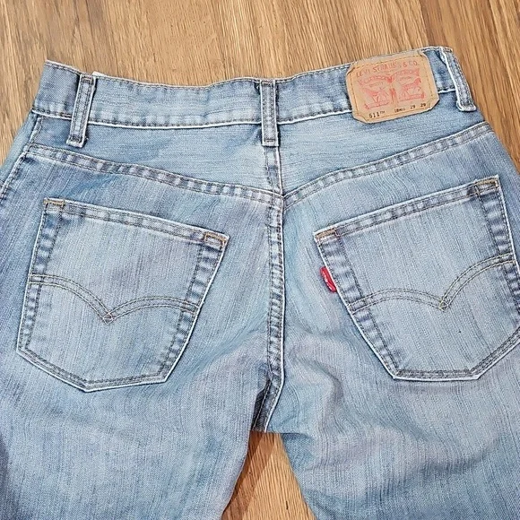 Levi's Light Blue Straight Jeans Sz 18 Sz 29 Vintage Soft - Picture 6 of 8